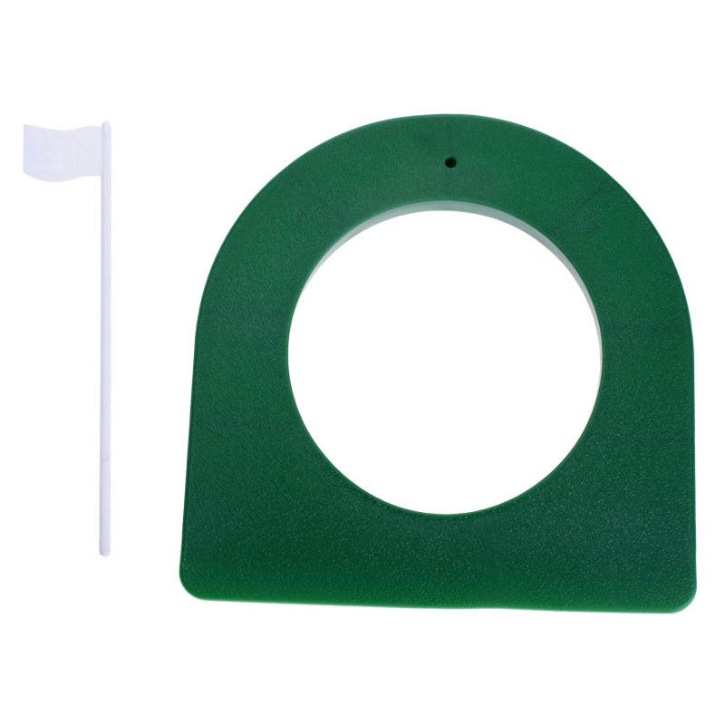 MUXSAM 1Pc Golf Practice Putting Cup Mat with Hole and Flag Plastic for Indoor Outdoor Office Garage Yard Golf Putting Green Regulation Cup Practice Training Aids - Image 4